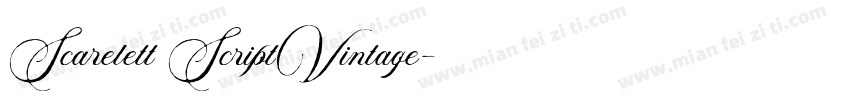 Scarelett ScriptVintage字体转换